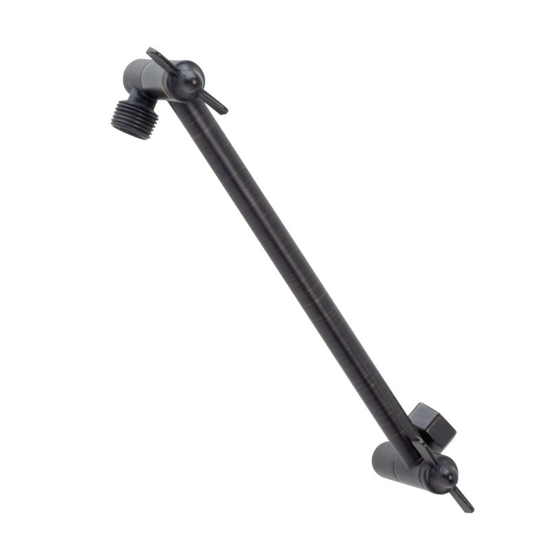 JS Jackson Supplies Shower Head Extension Arm by JS Jackson Supplies, Adjustable 10 Inch Showerhead Extender, Solid Brass Construction, Universal Tall Hi-lo Pipe Height Extending (Oil Rubbed Bronze Finish) - Image 1
